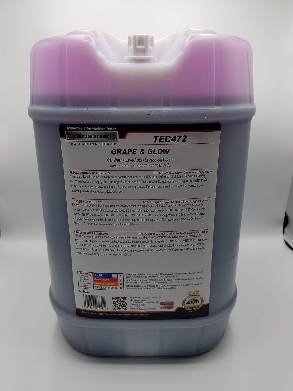 Technicians Choice Grape N Glow Car Wash Soap TEC472 5 Gallon Free Shipping!!