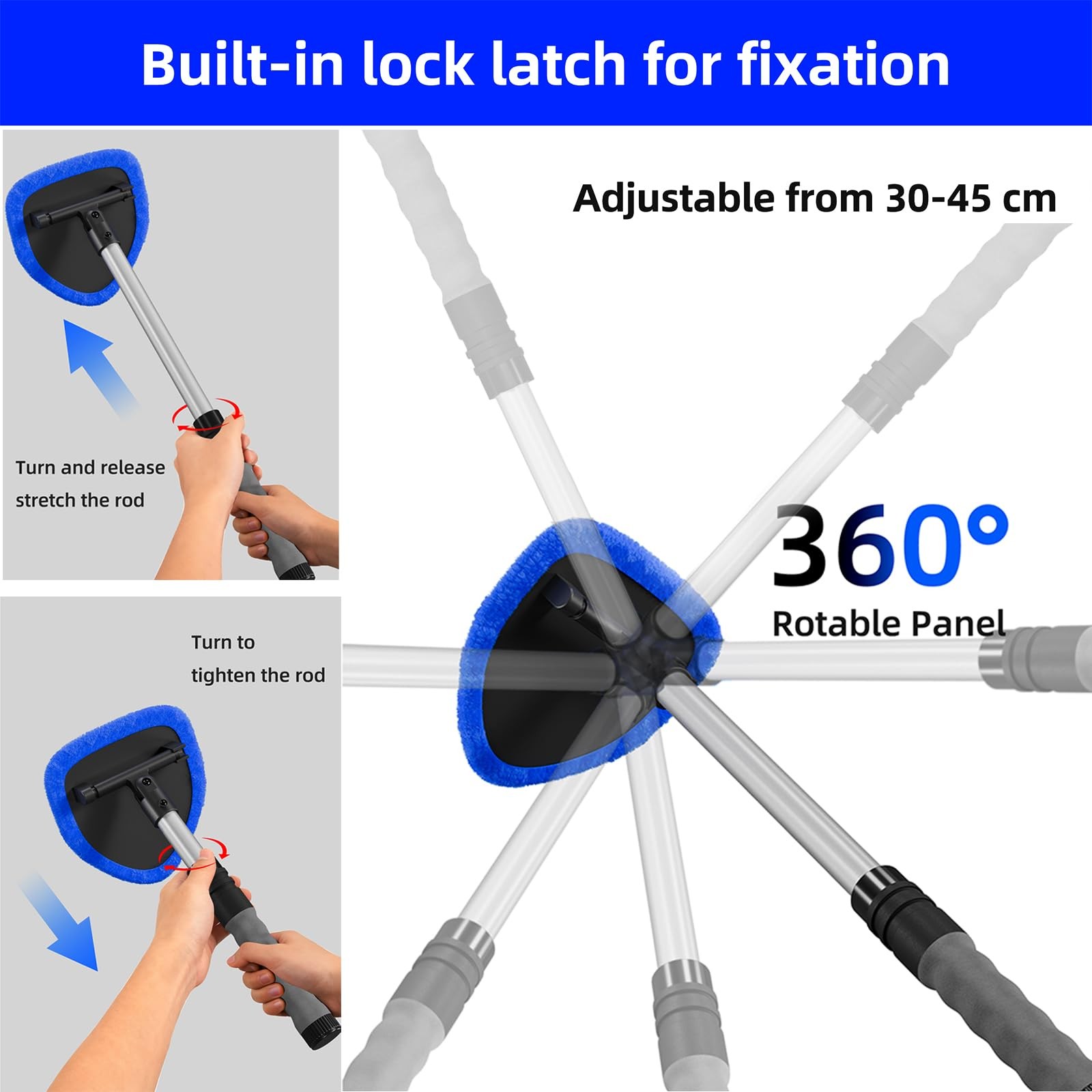 desin Windshield Cleaning Tool, Car Window Cleaner Windshield Cleaner with 4 …