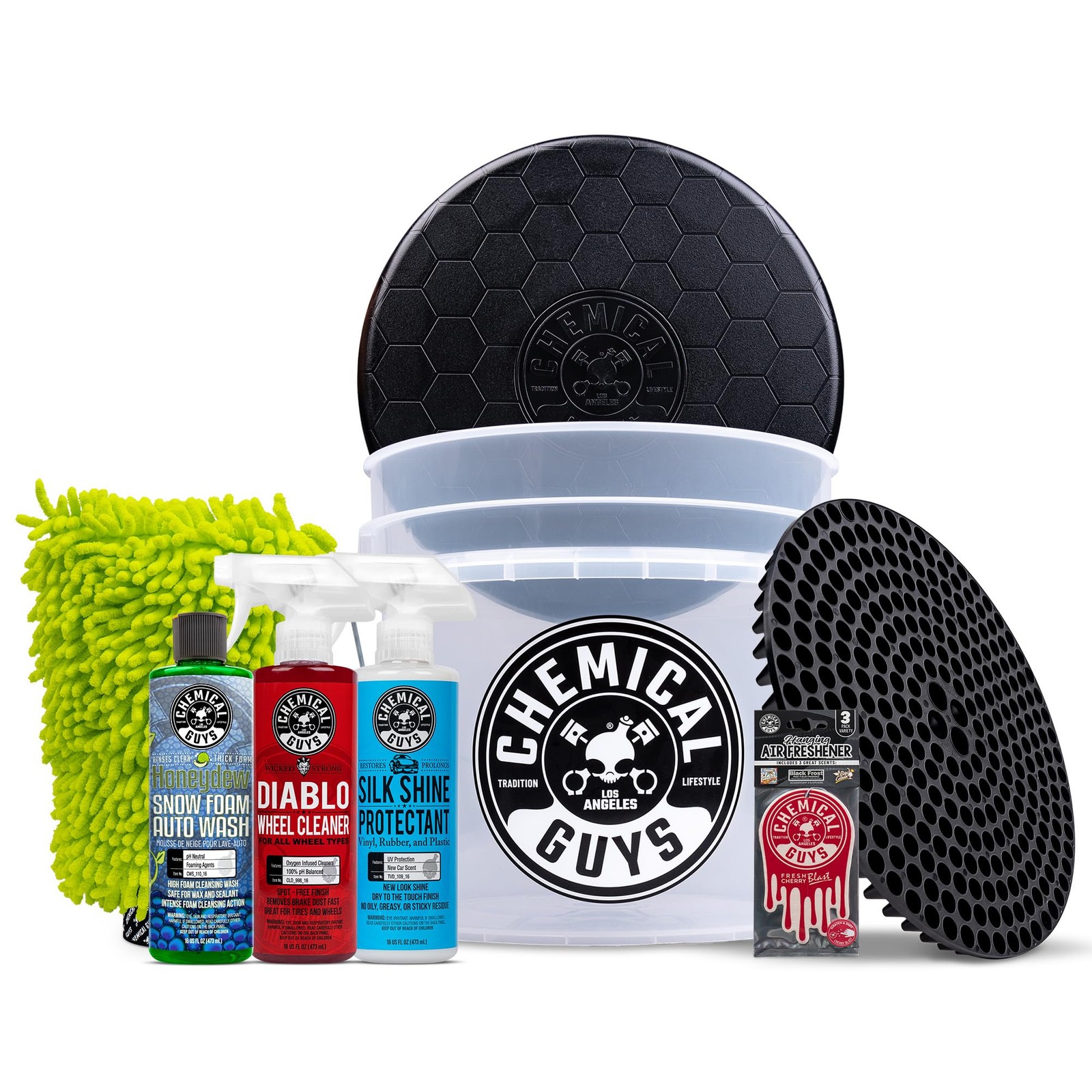 Car Wash Kit 8 Piece Arsenal Builder Bucket Mitt Chemicals Chemical Guys