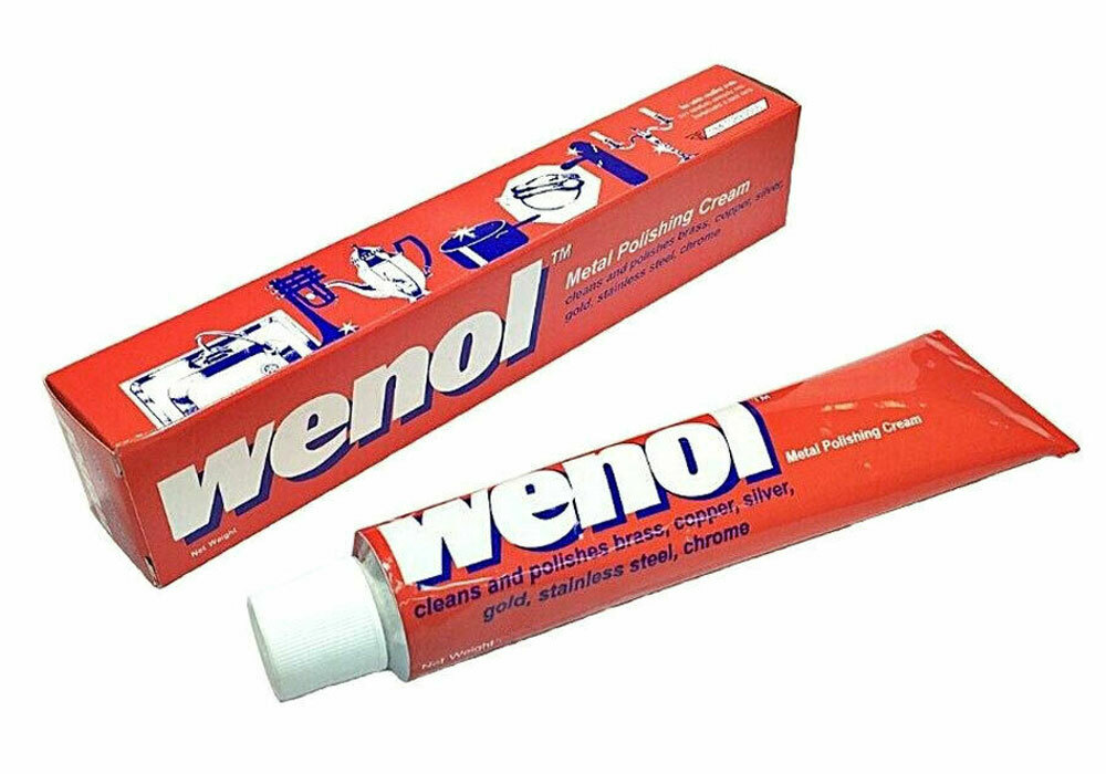 WENOL red LARGE 50 ml Metal Polish aluminum brass silver gold tin buffing paste