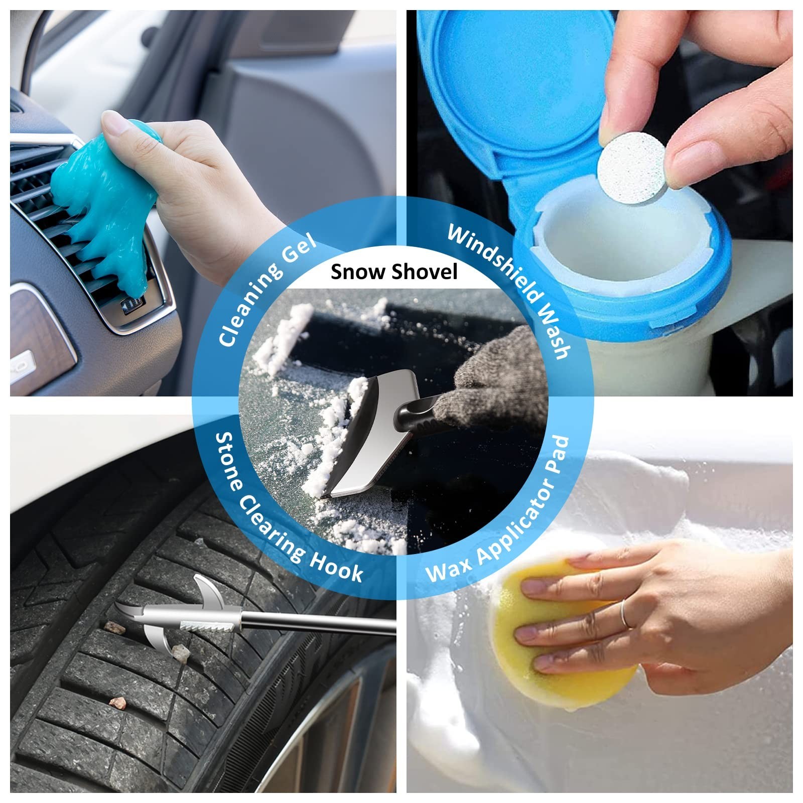 41Pcs Car Cleaning Kit – High Power Vacuum, Detailing Tools, Bucket & More!