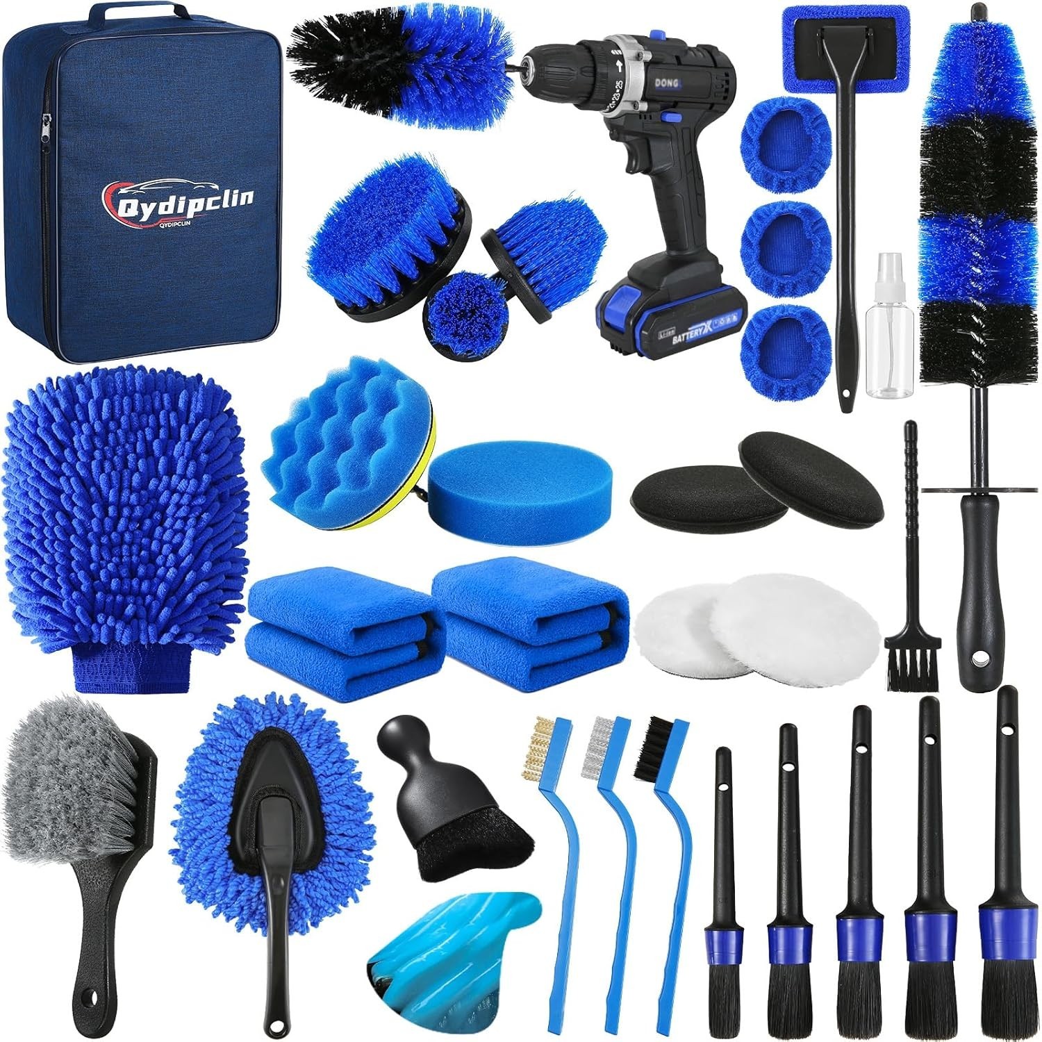 Car Detailing Kit Car Wash Supplies Brush Set Interior Exterior Wheels Cleaning