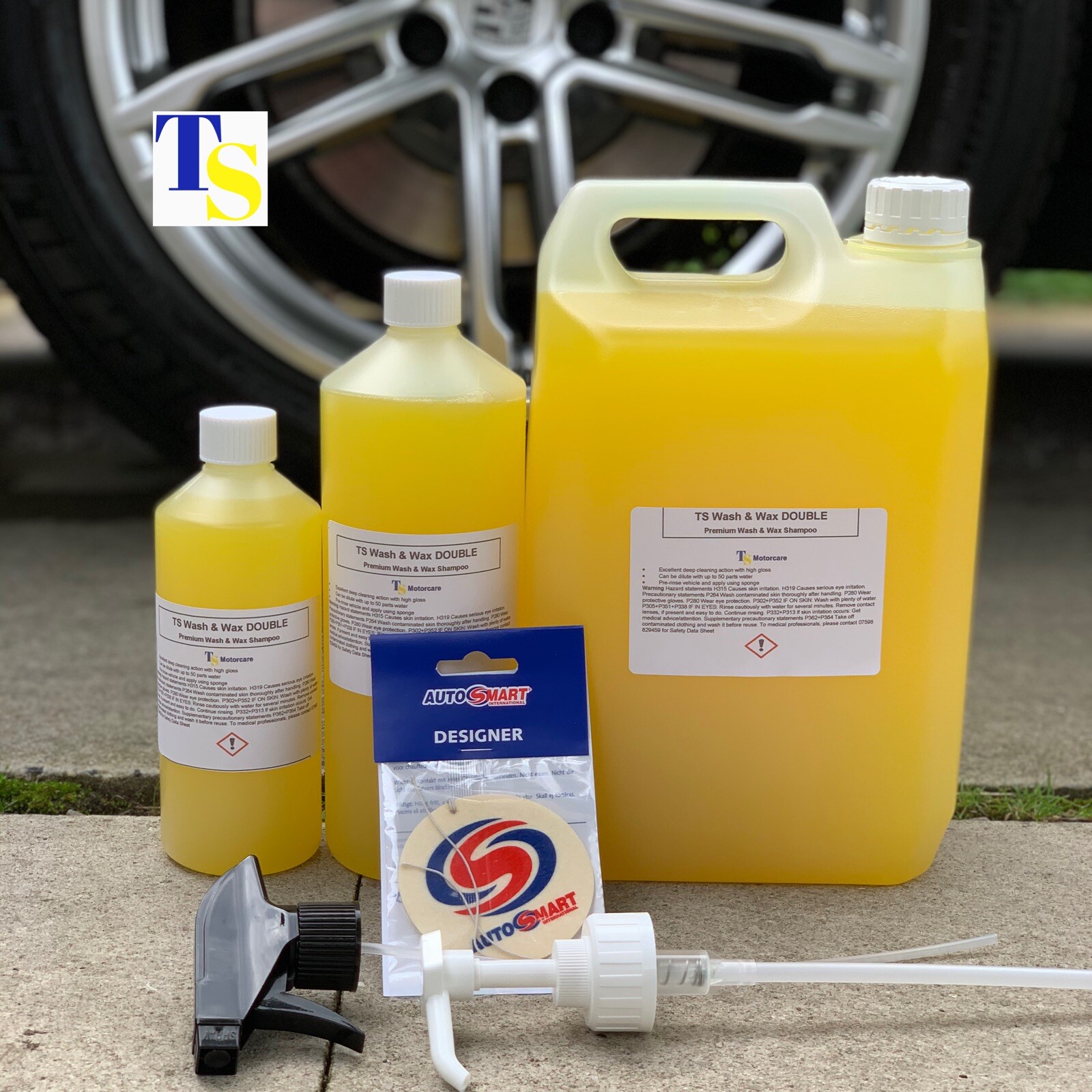 TS Car Wash & Wax Double 500ml +FREE Autosmart Fresh (Premium duet glossy)