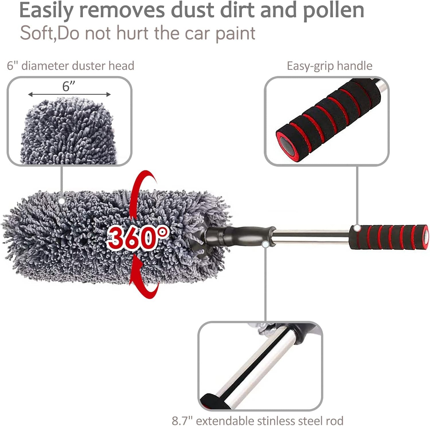 Professional Microfiber Duster Set – Multi-Purpose Cleaning for Vehicles & More