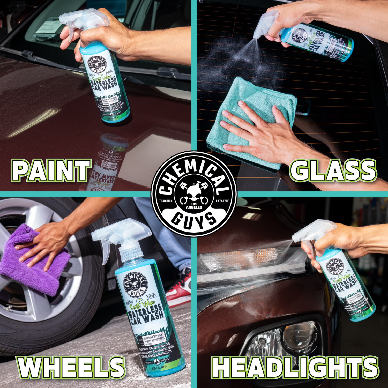 (2 pack) Chemical Guys Swift Wipe Waterless Car Wash, 16 oz