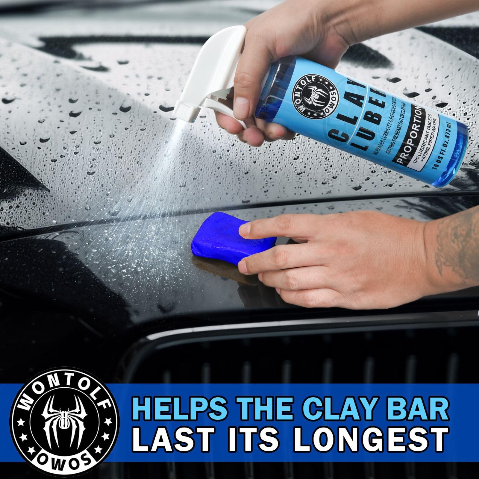 Wontolf 10 Pack Clay Bars Auto Detailing Premium Grade Magic Bar Gray