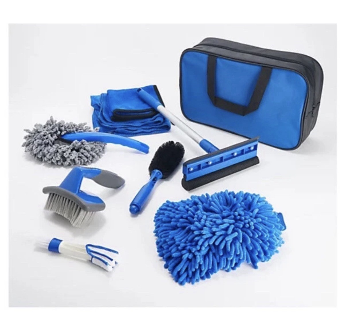 Garage21 Car Wash Cleaning Kit With Storage Bag – Cobalt Blue