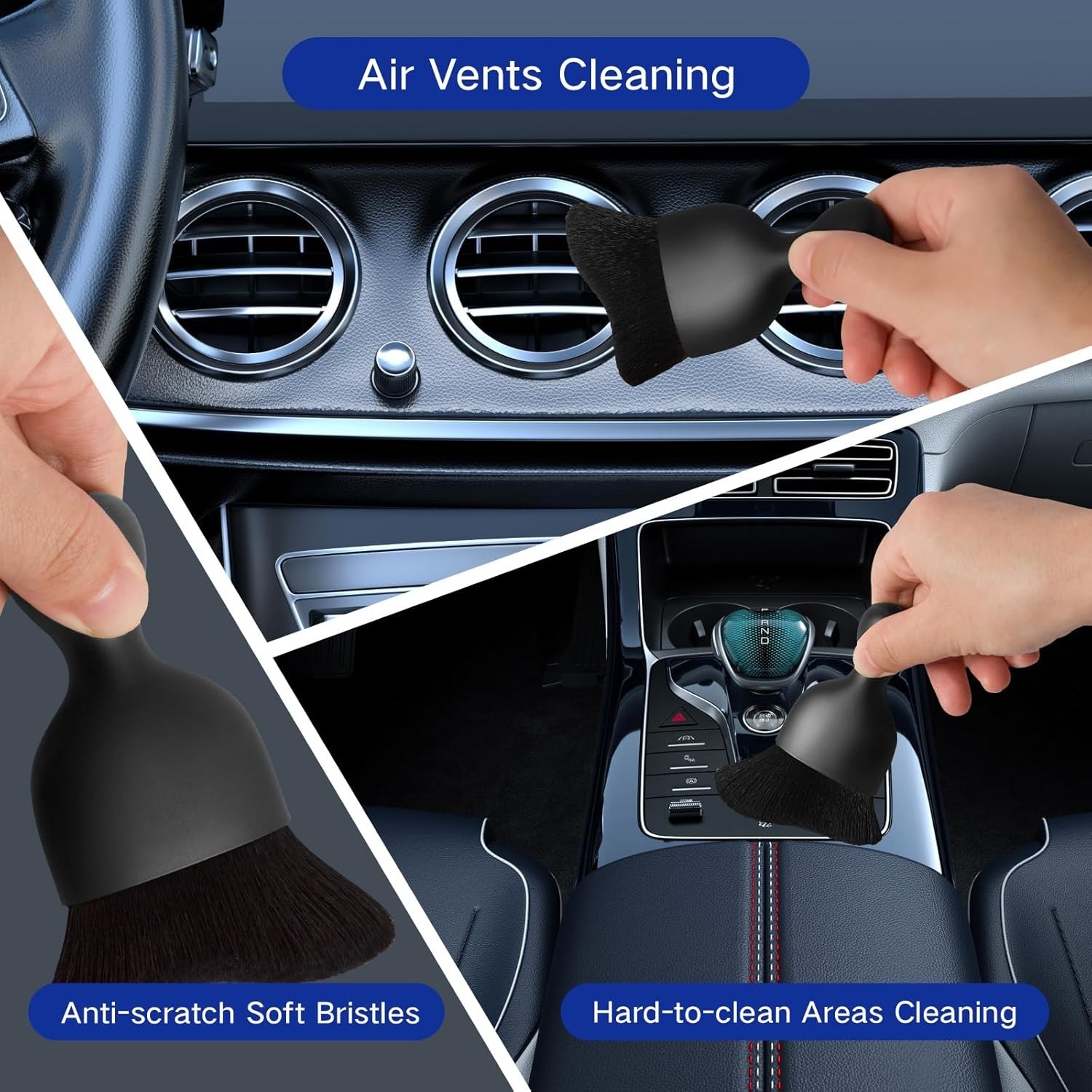Car Detailing Kit Car Wash Supplies Brush Set Interior Exterior Wheels Cleaning
