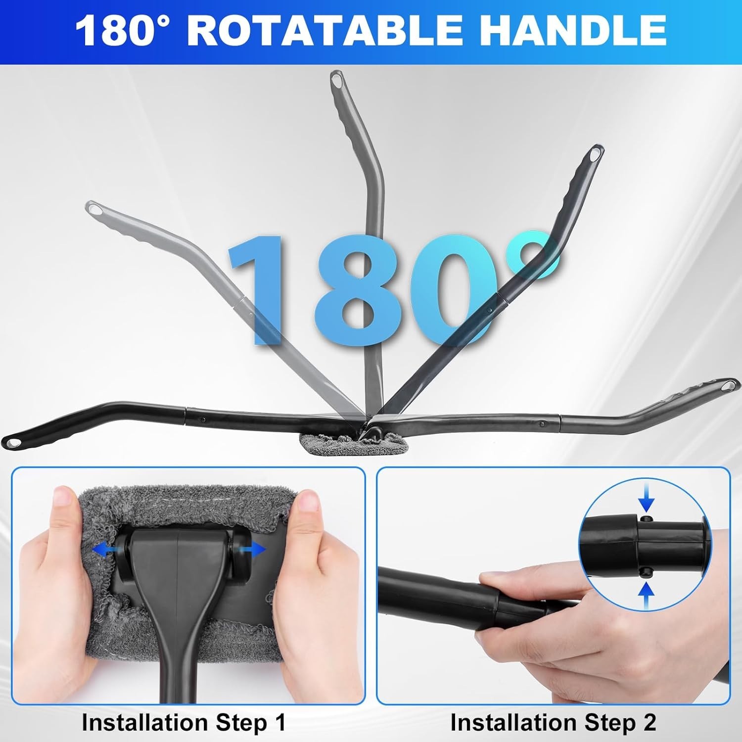 All-in-One Auto Cleaning Set: Rotating Windshield Tool & 10 Detailing Essentials