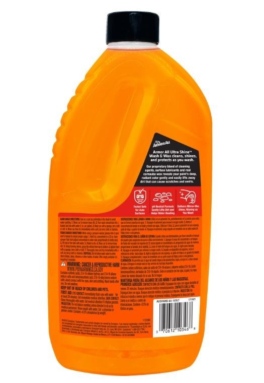 Armor All Ultra Shine Car Wash and Wax for Car Detailing, 64 fl oz Bottle​