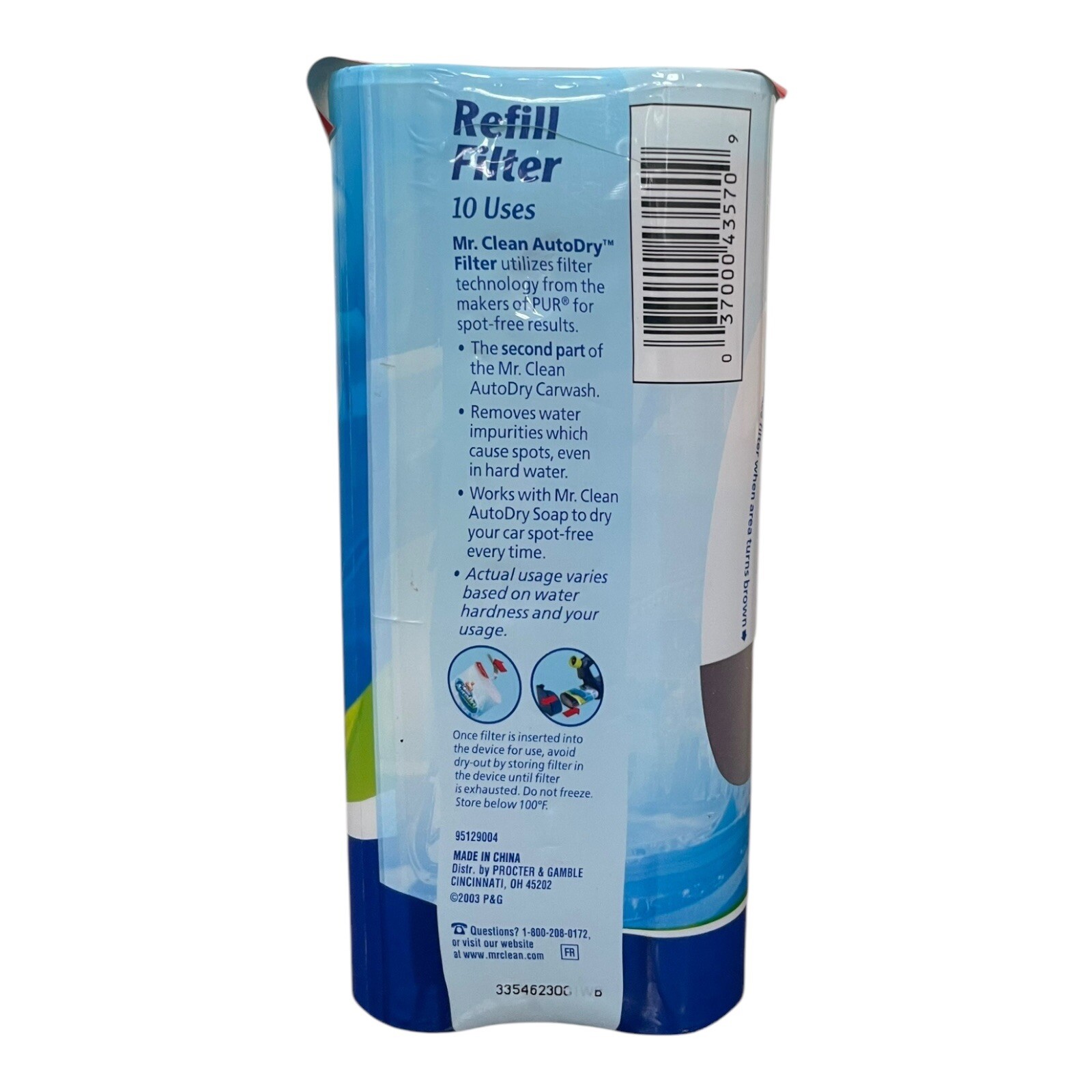 Mr. Clean Auto Dry Carwash Refill Filter 10 Uses NEW 1 Disposable Filter