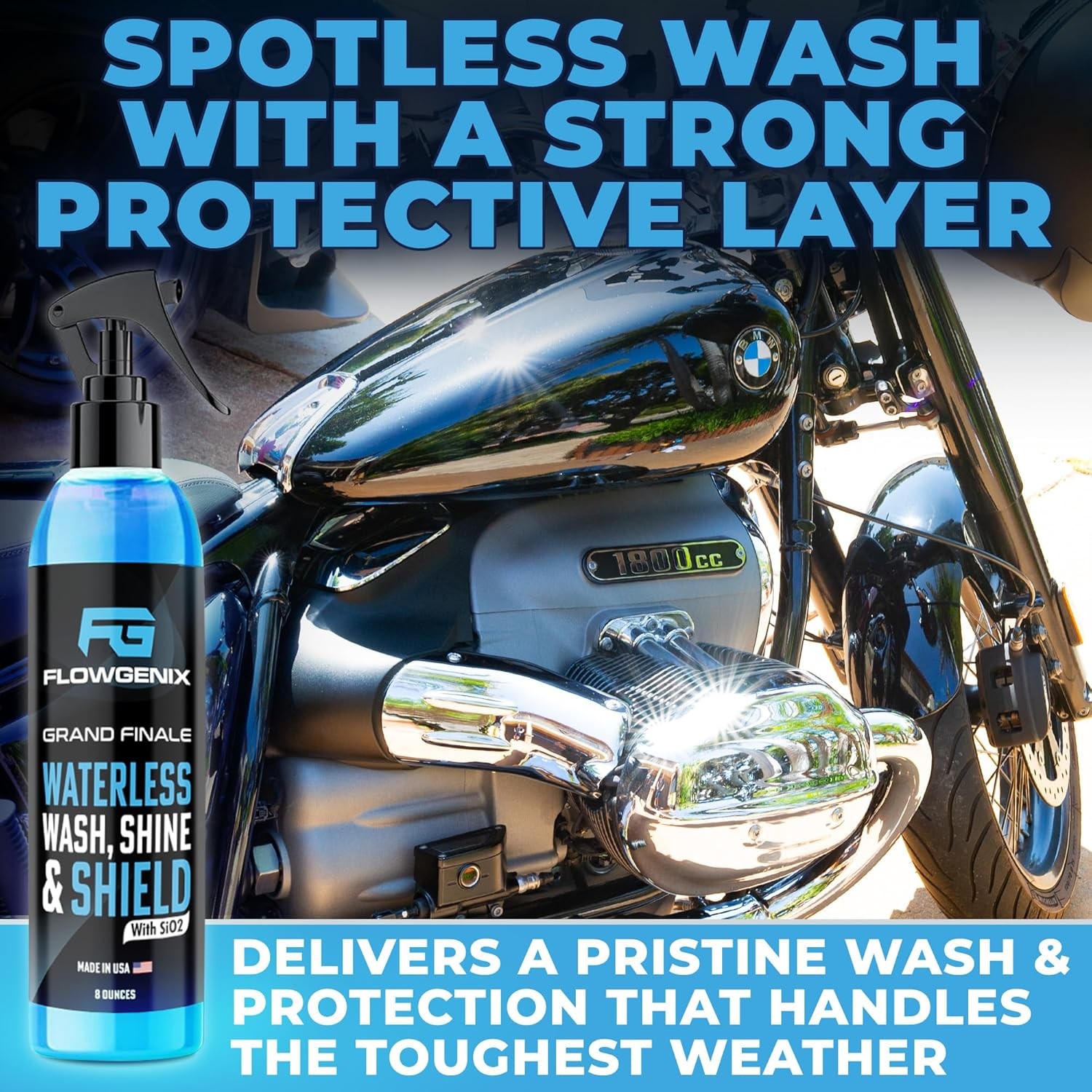Waterless Car Wash Spray Motorcycle Cleaner & Car Wax Spray Polish