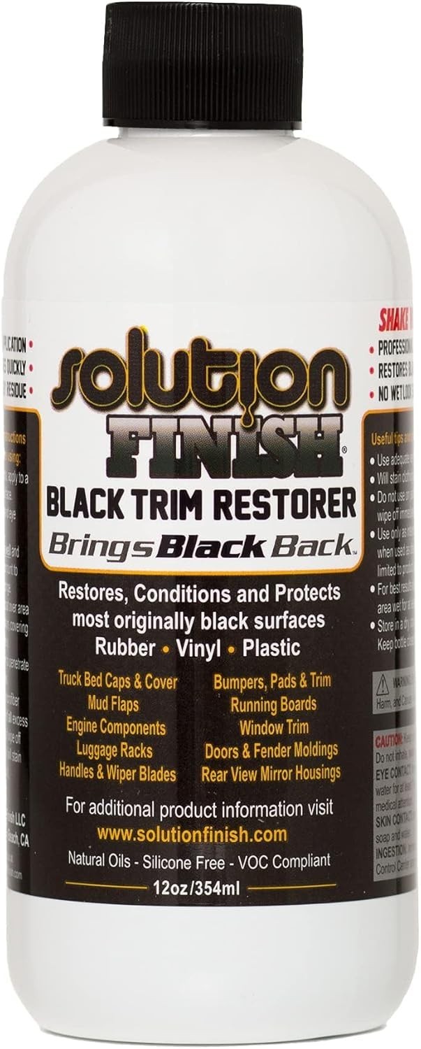 Black Plastic Vinyl Trim Restorer 12 oz Car Truck Bumper Bumpers Mud Flaps