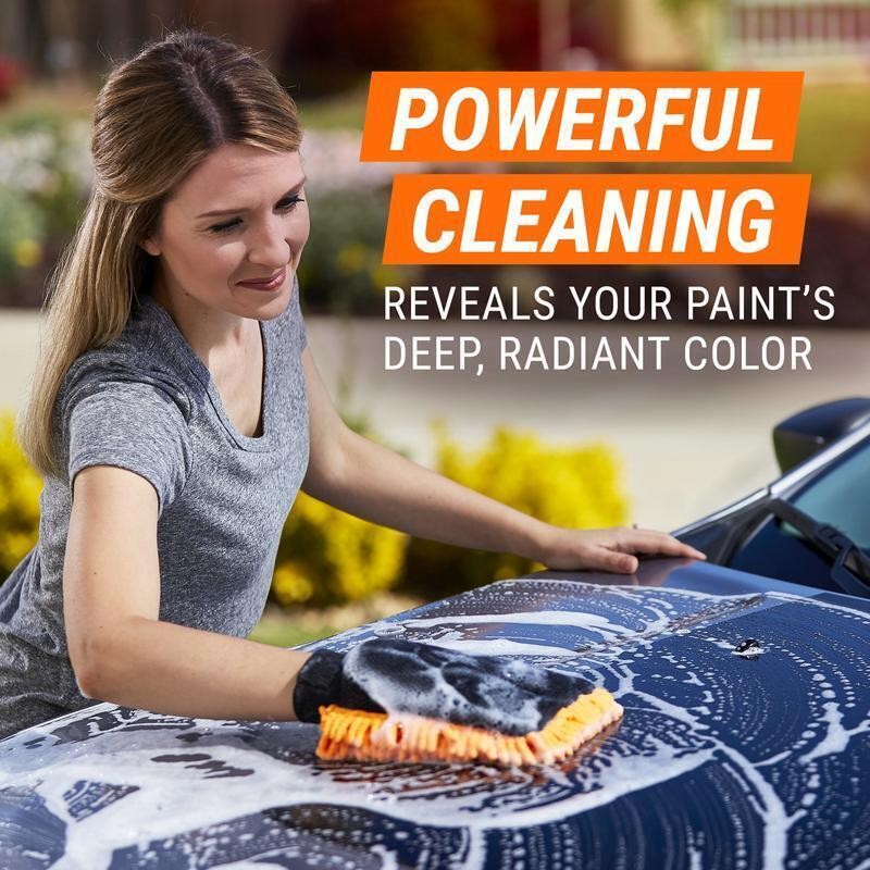 Car Wash & Wax 64 fl oz Gentle Cleaner Carnauba Wax Water Beading Shine New