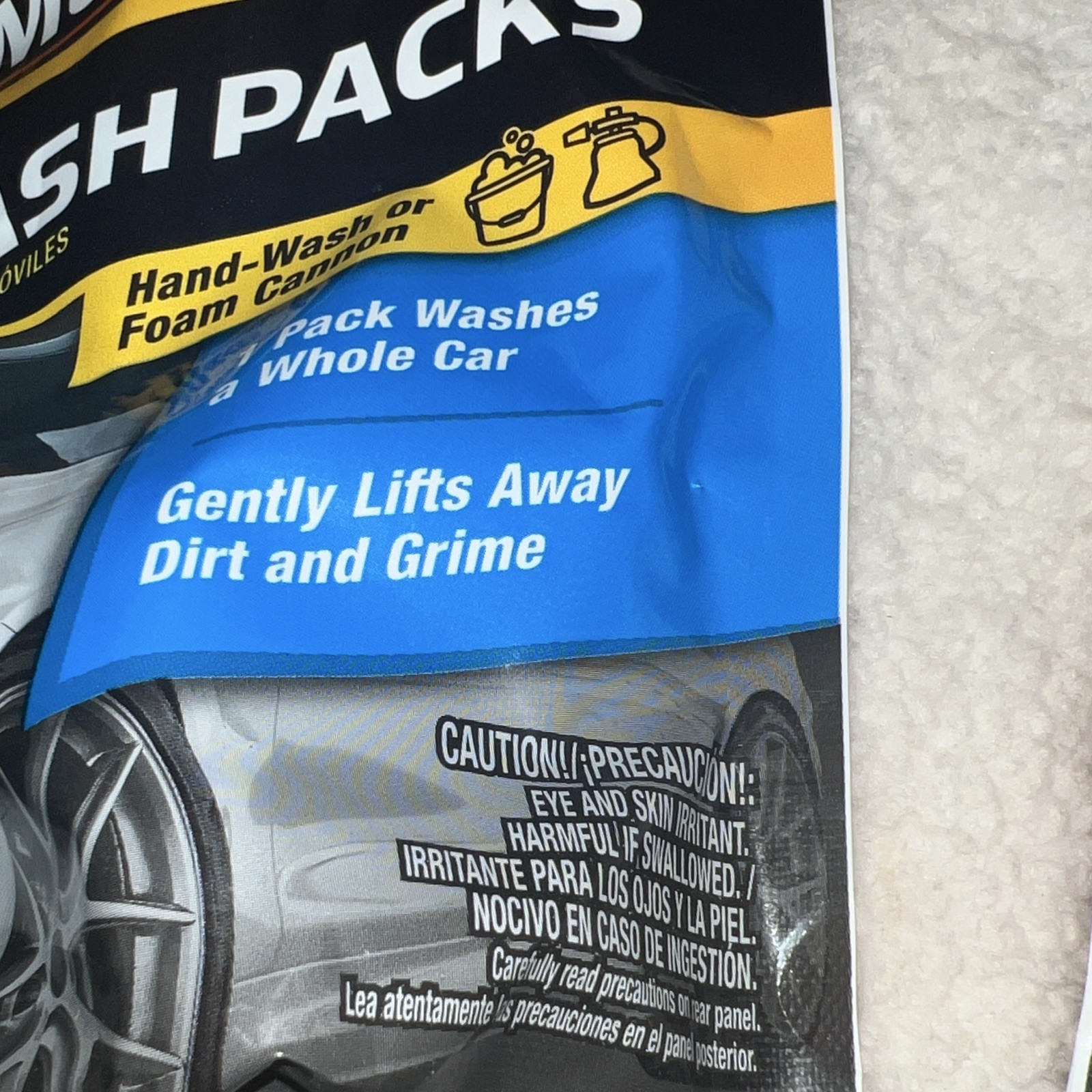 Armor All Car Wash Packs 18 Count Lot of 2 Bags Hand Wash Foam Cannon Soap