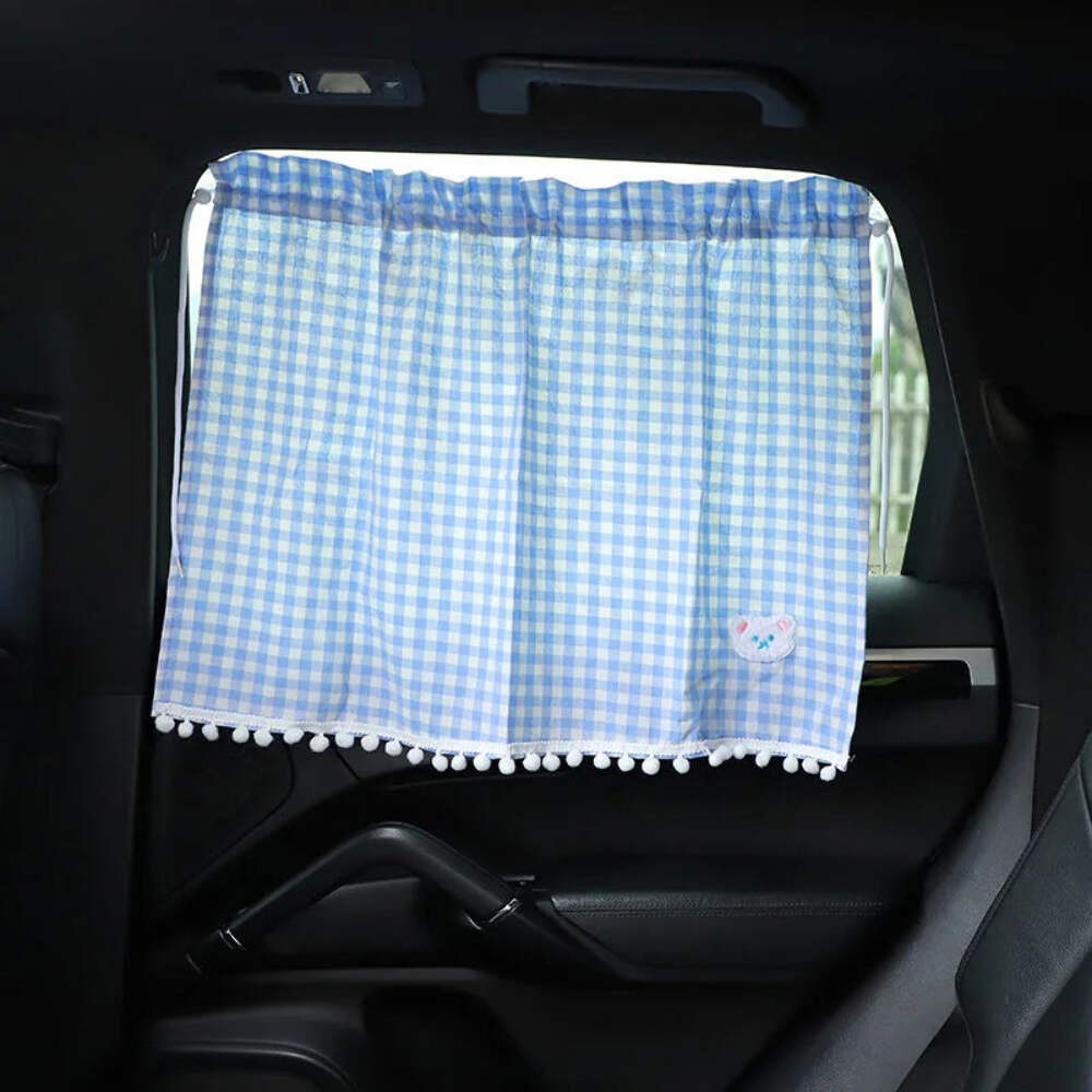 1pc Universal Car Sun Shade Curtains Cute Cartoon Bear Rear Side Window