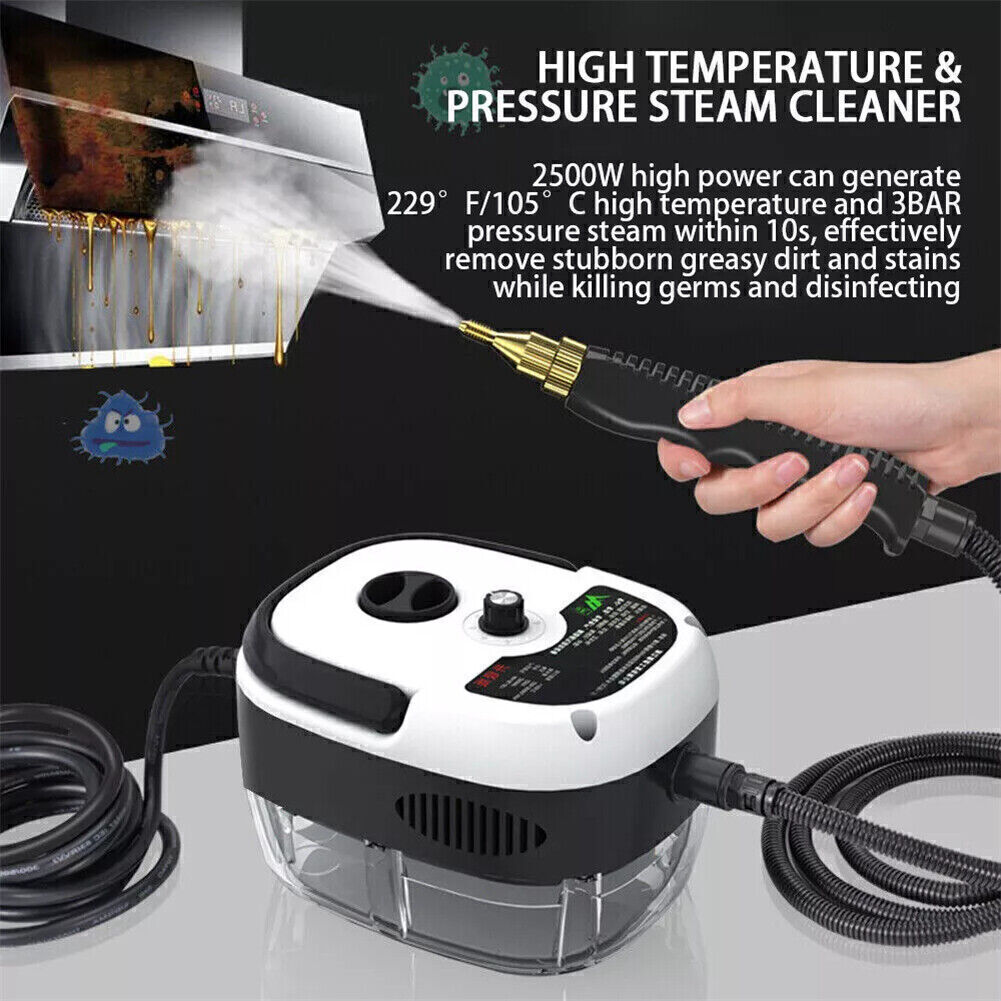 2500W Handheld Steam Cleaner Machine High Pressure Car Detailing Cleaning Tool