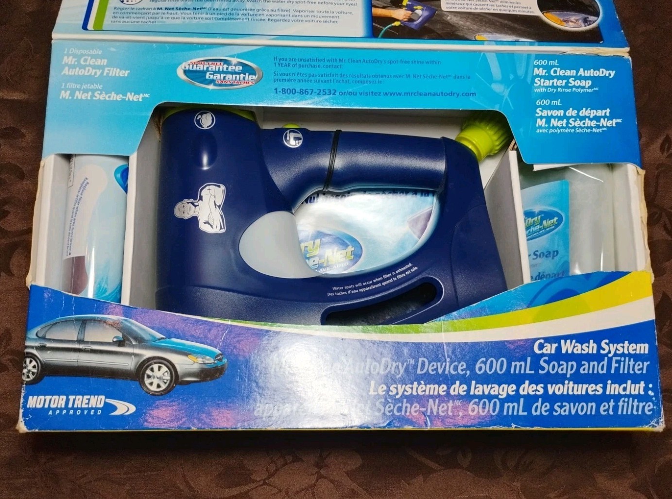 Mr Clean Auto Dry Car Wash Spray System Kit Soap Starter Filter Spot Free NOS