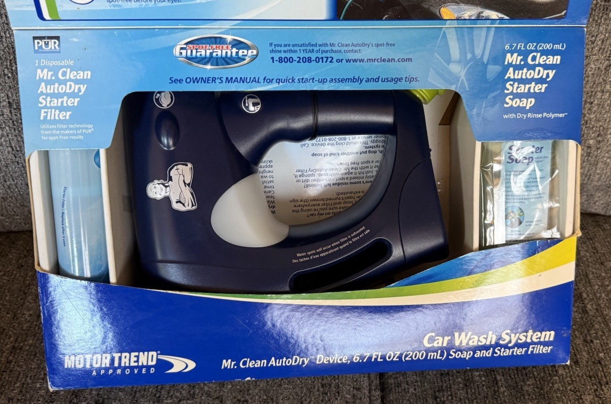Mr Clean Auto Dry Car Wash Spray System w/ Soap Starter Filter Touchless Kit New