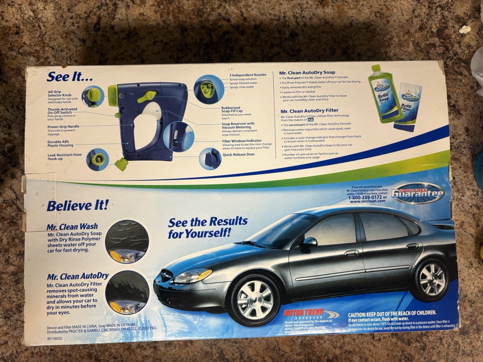 Mr. Clean AutoDry Carwash Car Wash System w/Soap and Starter Filter