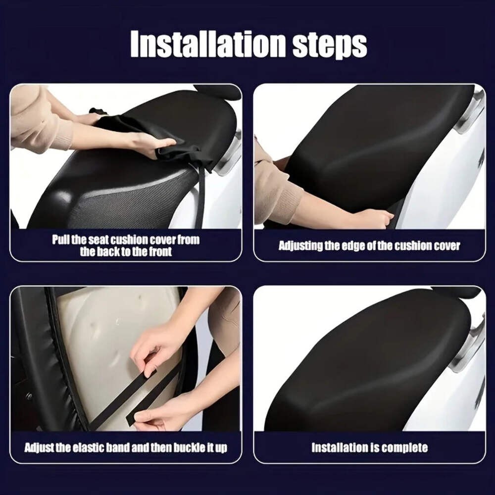 1pc Motorcycle Seat Cover Waterproof Dustproof Rainproof Motorbike Scooter