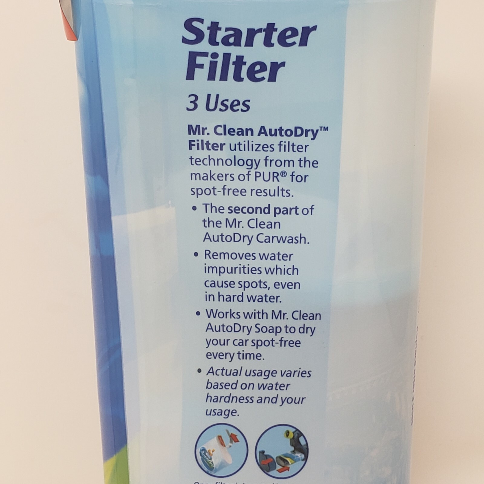 New Old Stock NOS Mr. Clean Auto Dry Car Wash Starter Filter 3 Uses