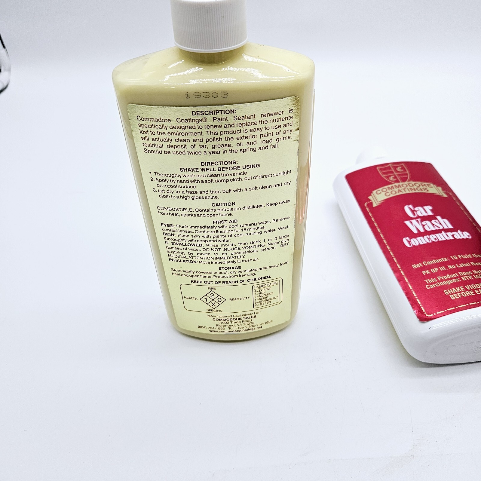COMMODORE COATINGS AUTOMOBILE PAINT SEALANT RENEWER, 16 Oz, Car Wash Concentrate