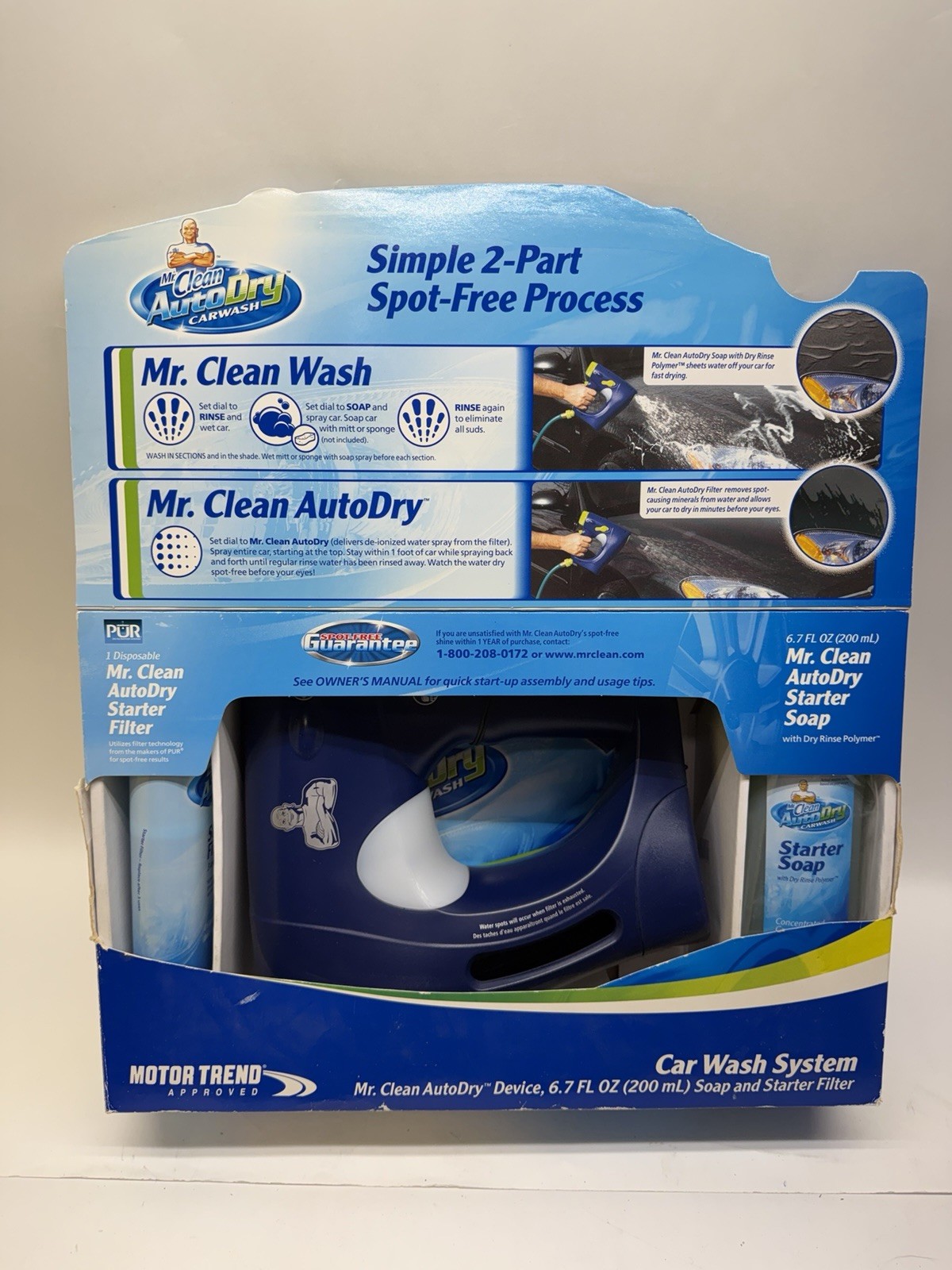 NEW – Mr Clean Auto Dry Car Wash Spray System w/ Soap Starter Filter Kit