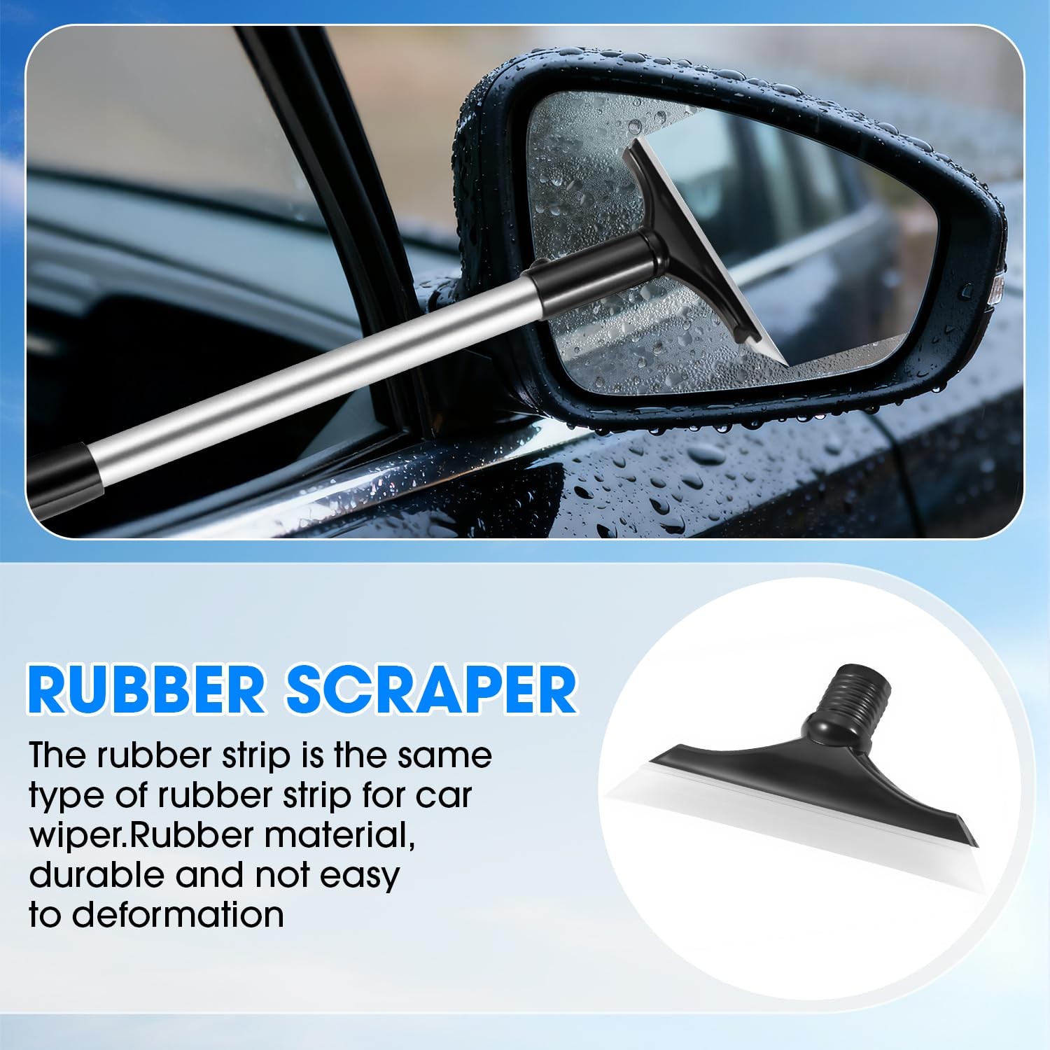 vioview Windshield Cleaner Tool, Car Interior Cleaning Kit with Extendable Ha…