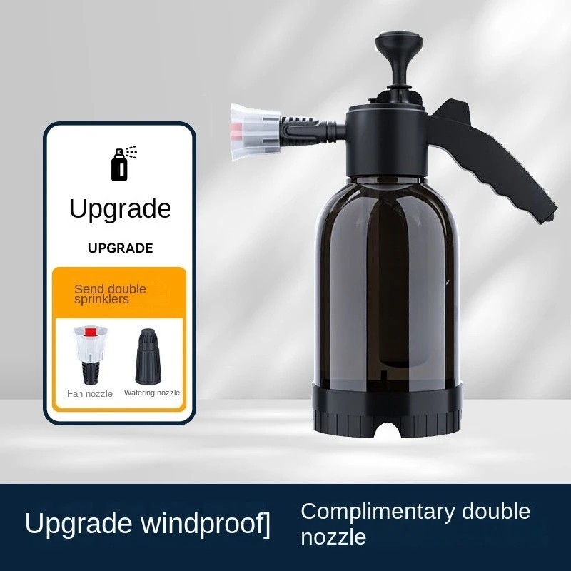 2L Hand Pump Foam Sprayer Snow Foam Cannon Car Wash Spray Bottle 3 Nozzles