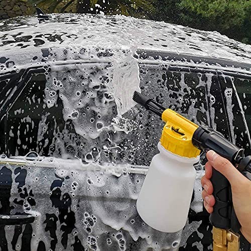 Foam Cannon Garden Hose Attachment – Adjustable Foam Gun for Car Wash & Soap Spr