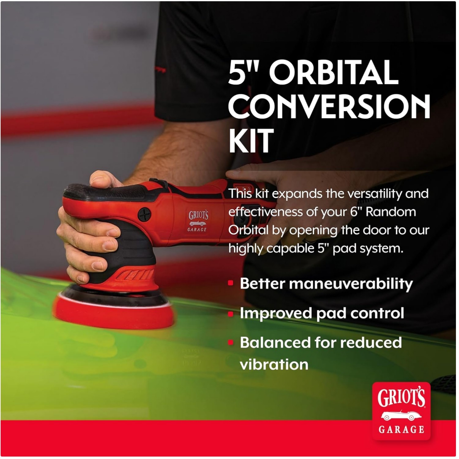 Orbital Buffer Conversion Set – 5″ Pads Included