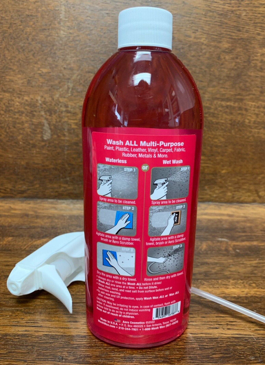 Aero Cosmetics, Wash All – a Multipurpose Cleaner / Degreaser, 16oz spray bottle