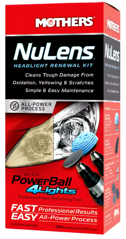 MOTHERS NuLens Headlight Renewal Kit Removes Oxidation, Scratches & Yellowing