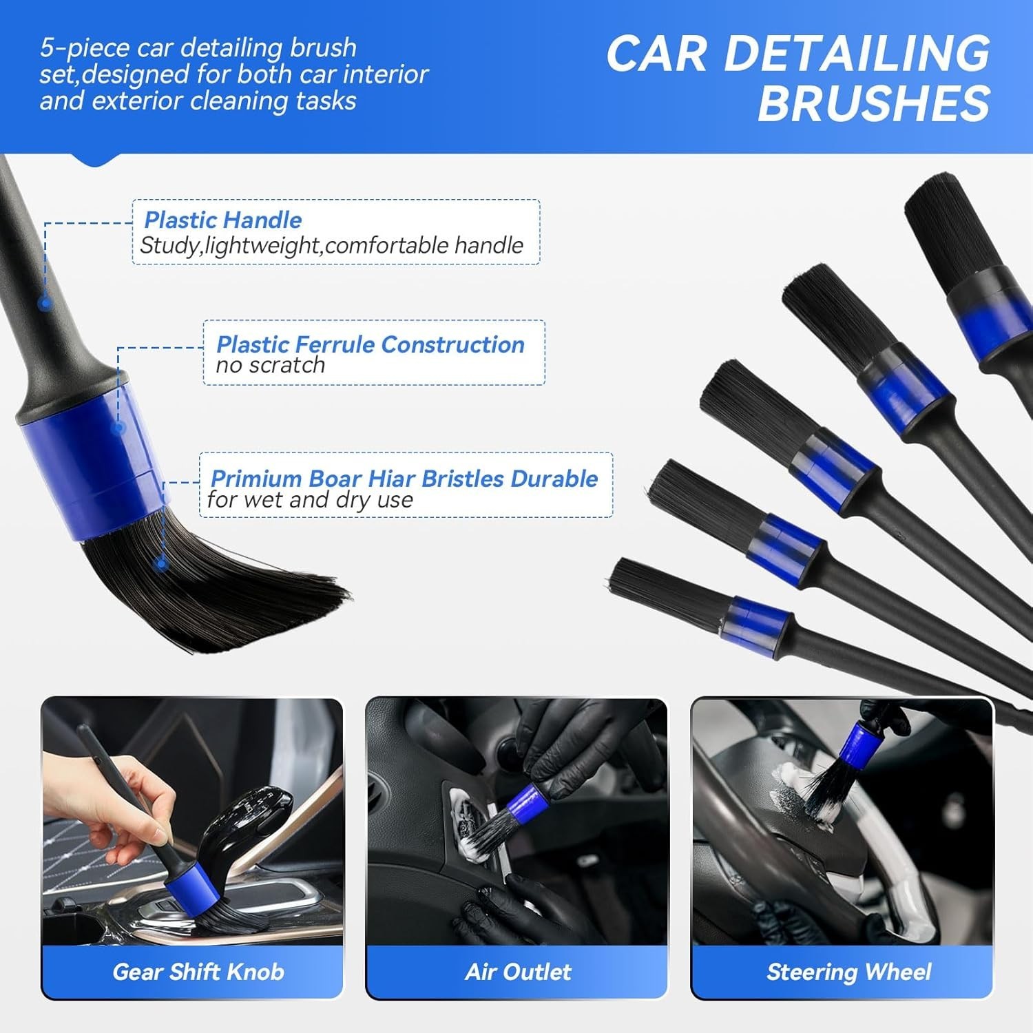 21Pcs Car Detailing Kit,Compelete Car Cleaning Kits Interior Cleaner with Det…