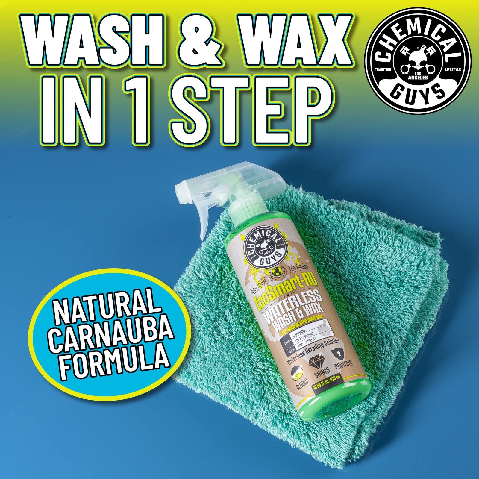 Chemical Guys WAC_707RU EcoSmart Waterless Car Wash & 128 Fl Oz (Pack of 1)
