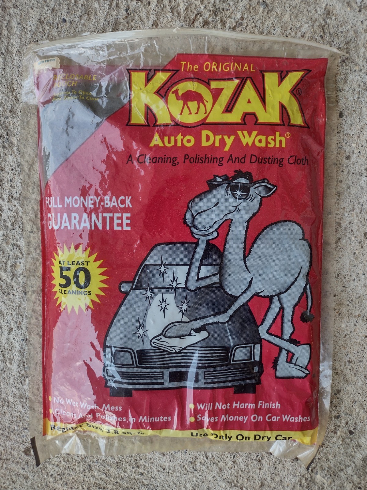 VINTAGE KOZAK AUTO CAR DRY WASH CLOTH THE ORIGINAL POLISHING CLOTH BATAVIA NY