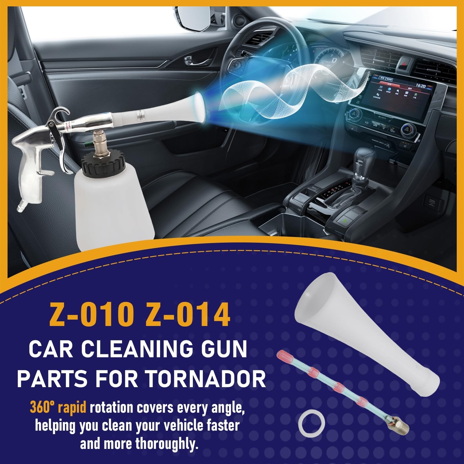 2-Pack Car Cleaning Tool Kit – Tornador Compatible Nozzle & Gun Parts, CT-100, C