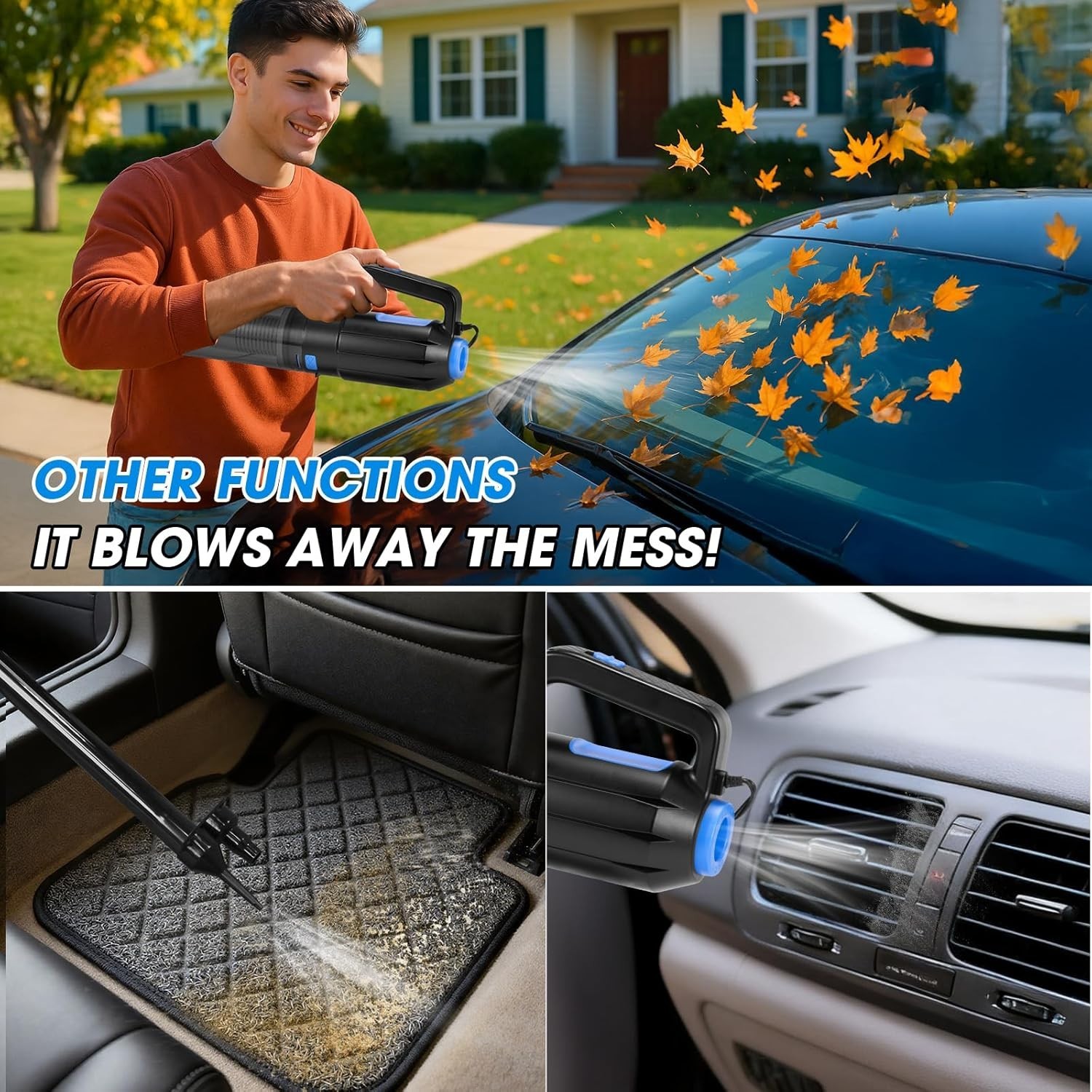 25PCS Car Cleaning Kit, Car Detailing Kit Interior with High Power Handheld V…