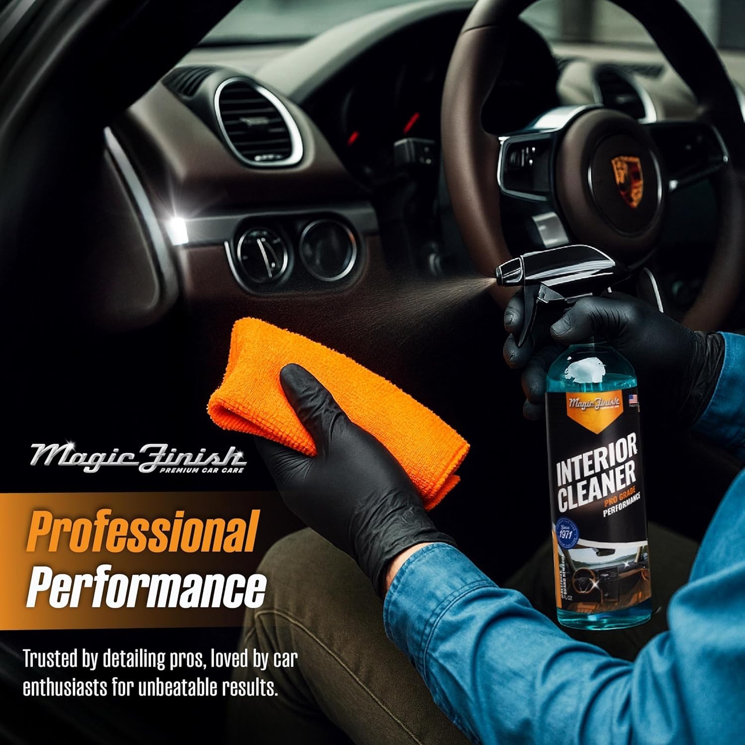 16 fl oz All-in-One Car Cleaner Spray – Non-Greasy Natural Finish for Interiors