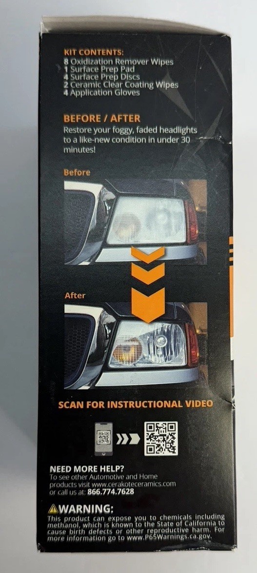Cerakote Ceramic Headlight Restoration Kit – Professional DIY Auto Lens Repair