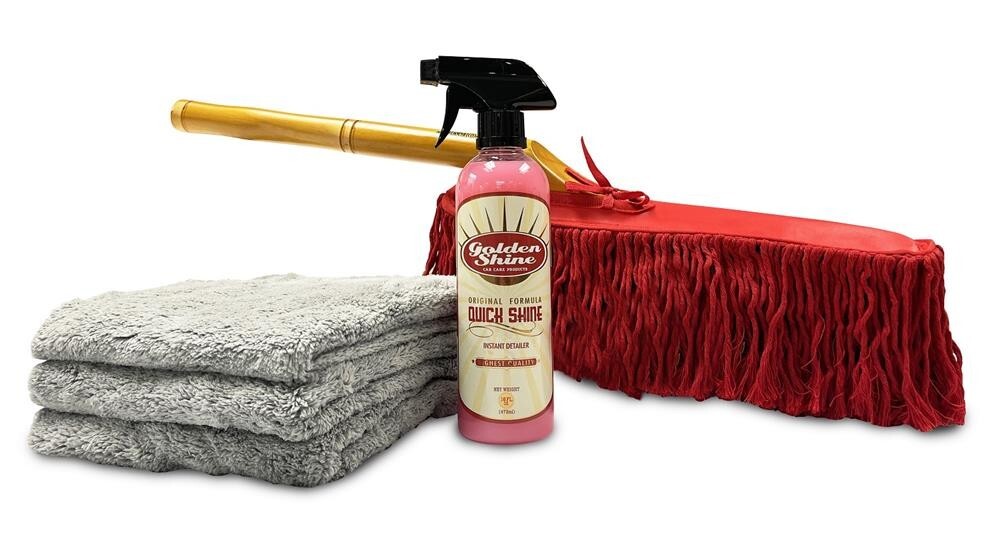 California Car Duster Detailing Kit with Quick Shine and Microfiber Towels 10946