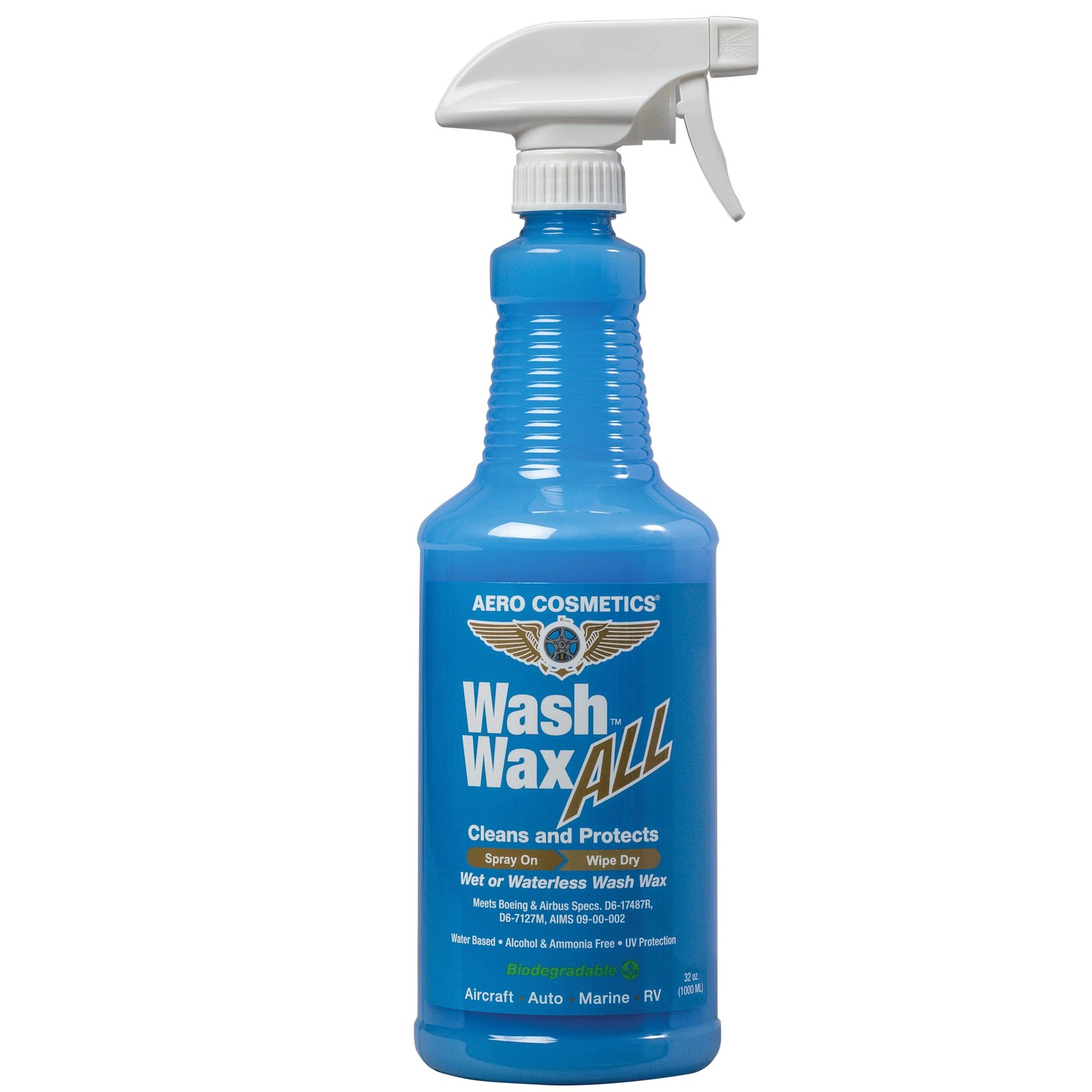 Wet or Waterless Car Wash Wax 32 Fl. oz, UV Protection. 32 Ounce (Pack of 1)