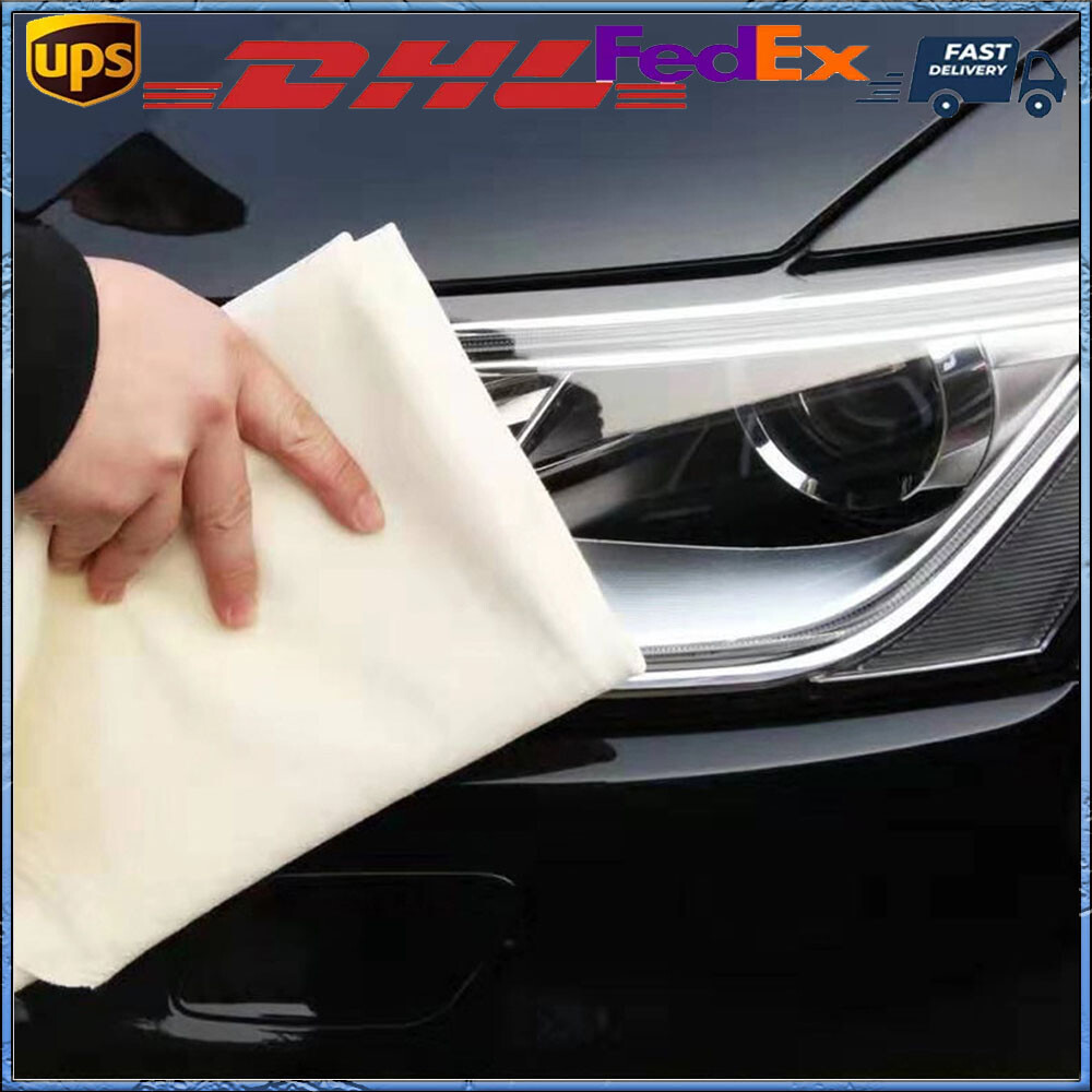 Natural Chamois Leather Car Drying-Towel Cleaning Cloth Absorbent Shammy PU