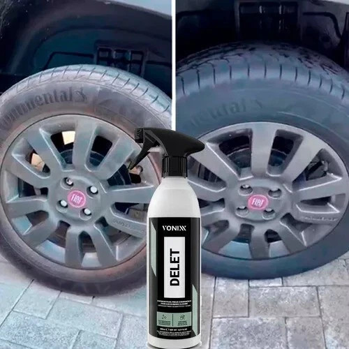 Vonixx Delet Tire & Rubber Cleaner 500ml – Deep Clean Brownness Remover Car