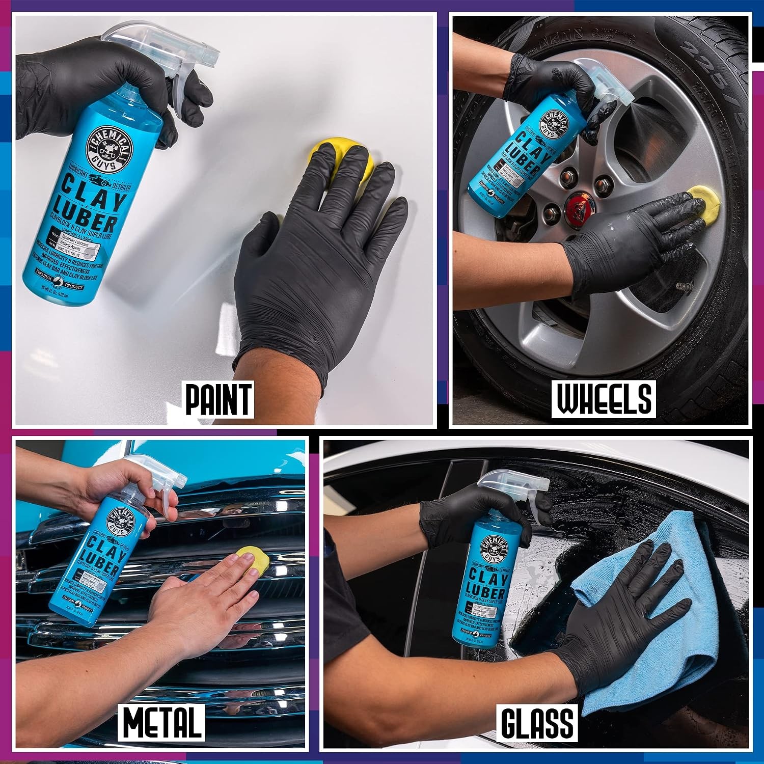 Chemical Guys 6-Piece Clay Bar & Luber Kit for Smooth Paint Prep & Cleaning