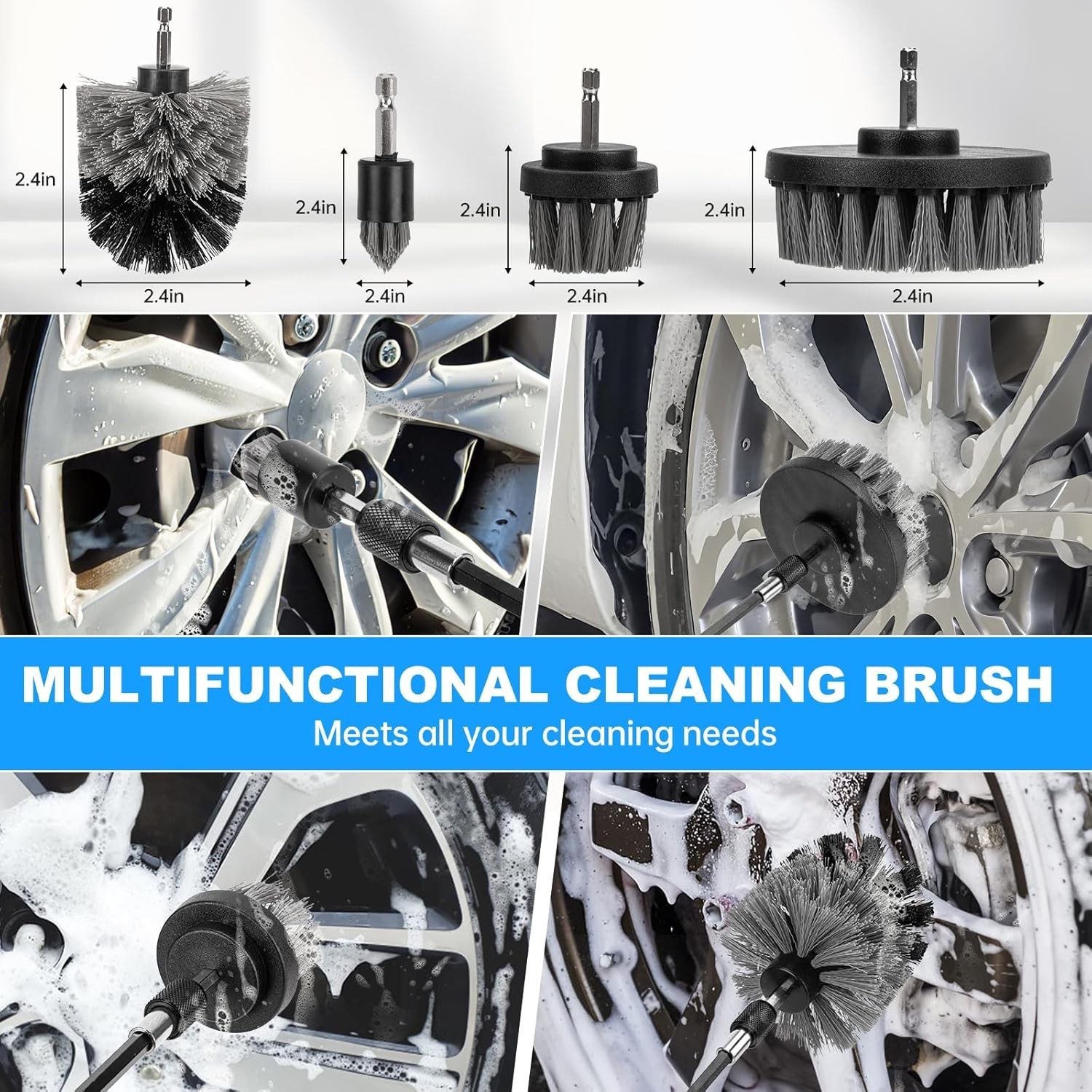 Car Detailing Kit Car Cleaning Brush Set Auto Interior Exterior Tools