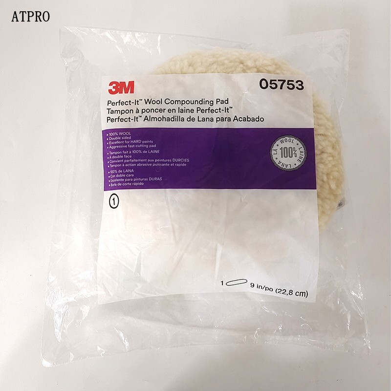 3M PN05753 Polished wool ball Wool Wheel (9 inches)Polished waxing disc
