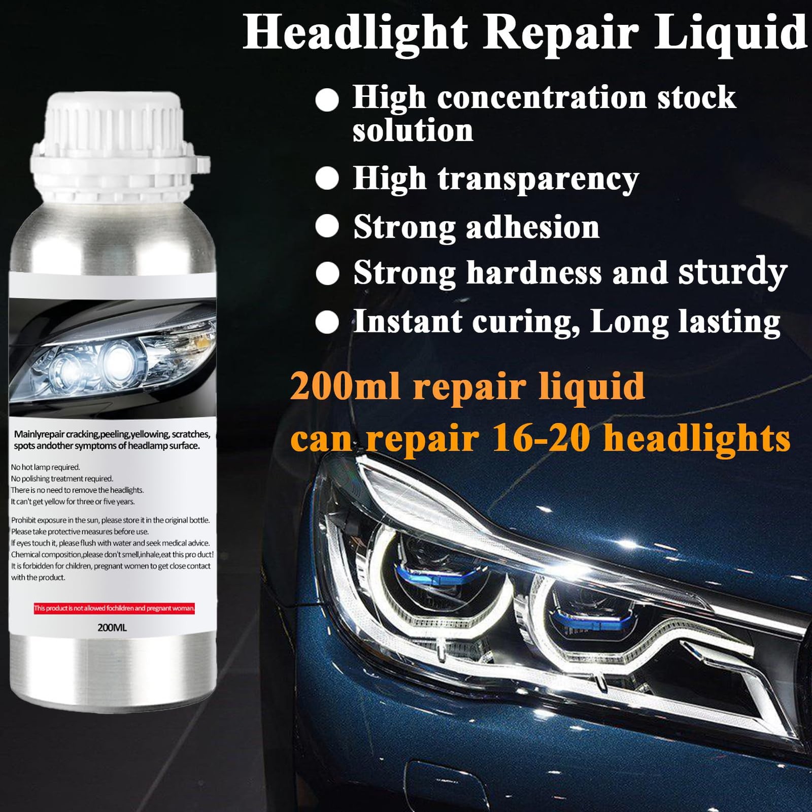 Headlight Restoration Kit, Car Polish Kit