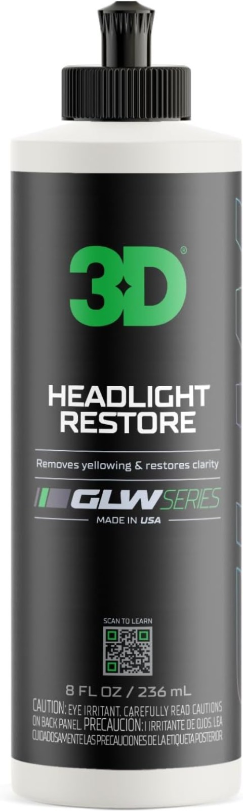 GLW Series Headlight Restore – 2-Step Kit Removes Oxidation, Scratches & Yell…